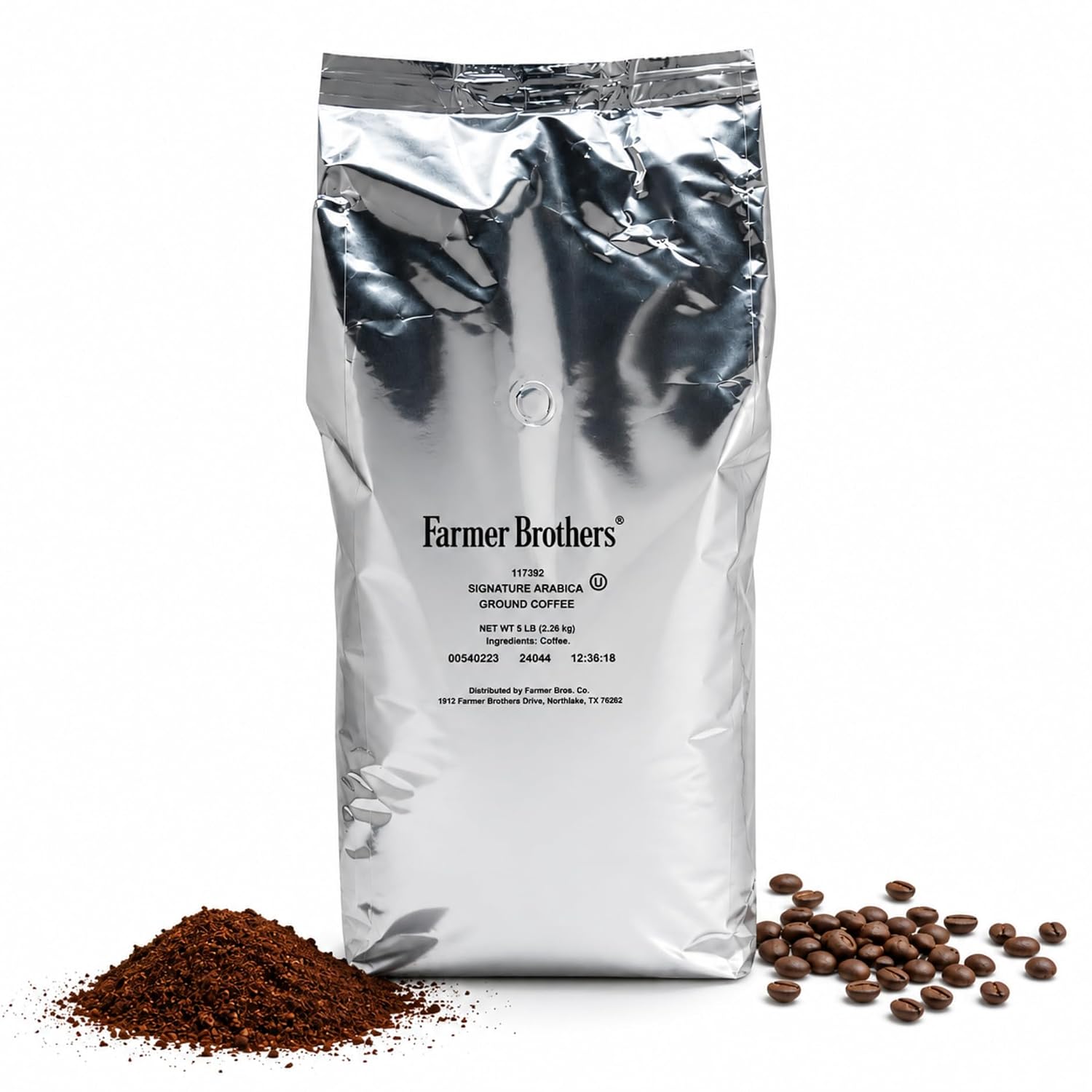 Farmer Brothers Ground Coffee - Medium Roast, 5 Lb. Bag (Pack of 1)