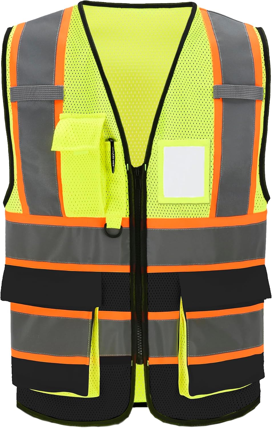 AYKRM 11 color High Vis Reflective Safety Vest for Women Men Pocket Zipper ANSI/ISEA Standard