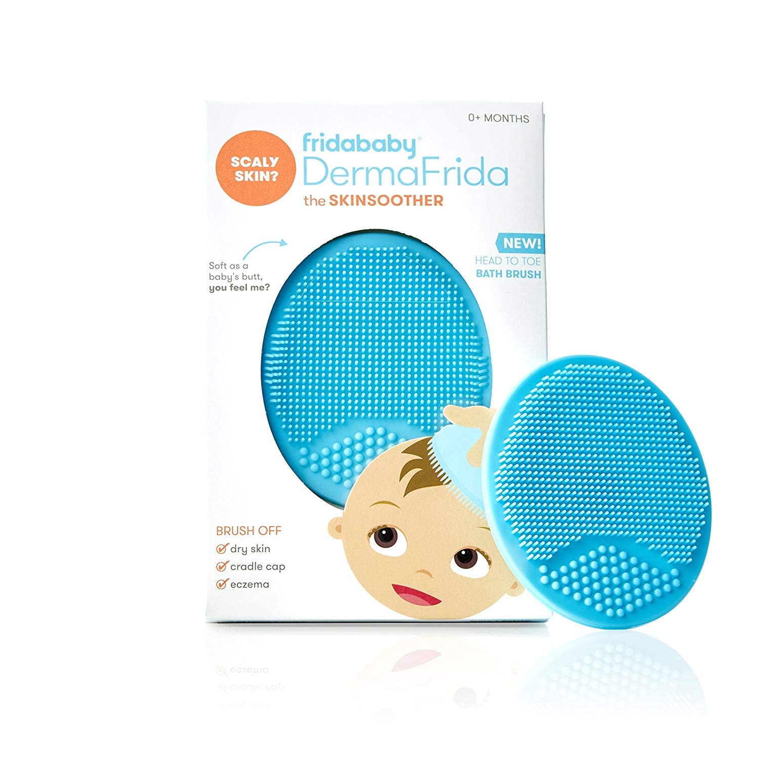 Frida Baby DermaFrida SkinSoother Baby Bath Brush, Baby Essentials, 1 Pack