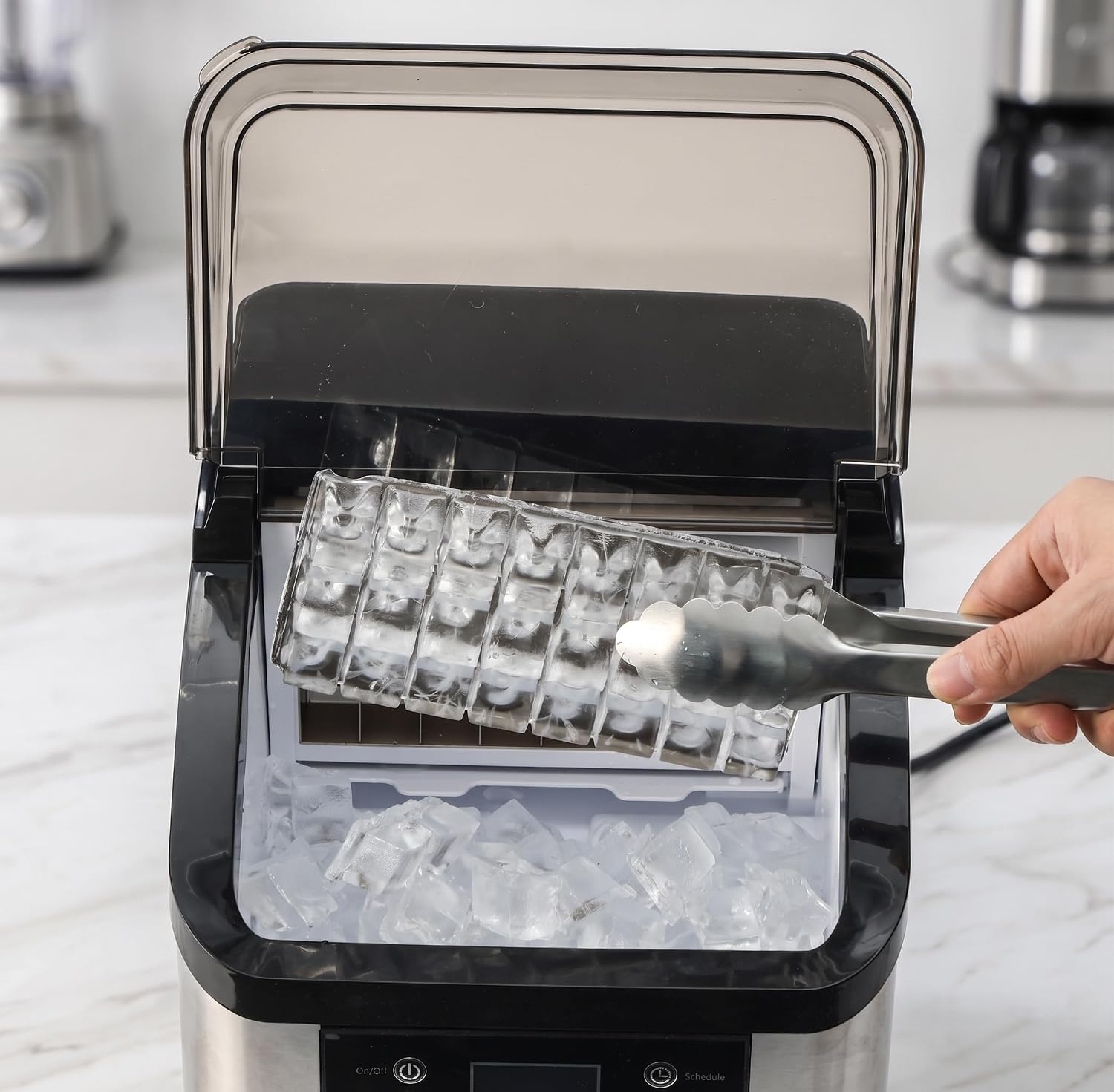 45Lbs/Day Ice Makers Countertop (Clear Ice Cube Maker)
