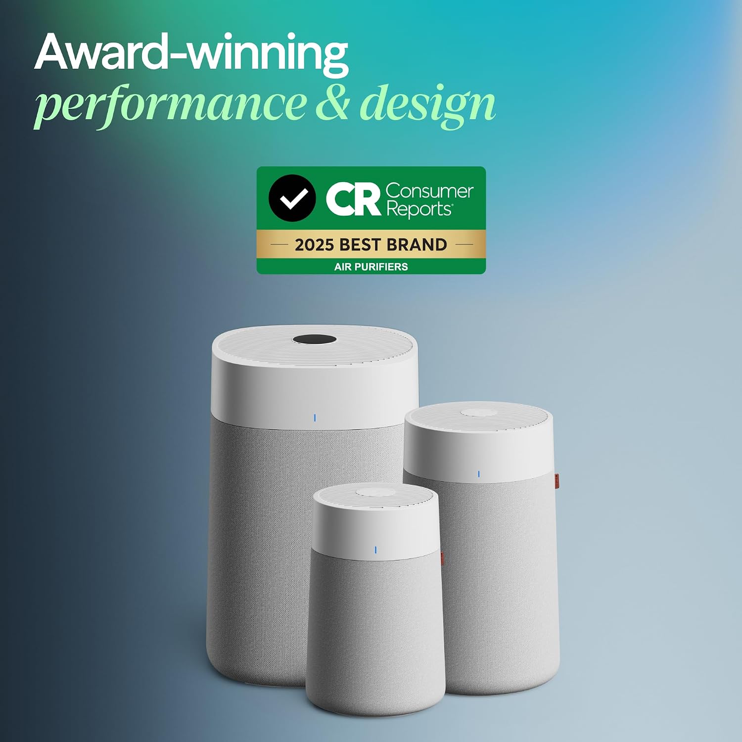 BLUEAIR Air Purifiers for Bedroom Office Pets up to 1,080 Ft², 411i Max 2PK