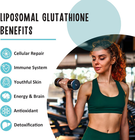 2400 MG Liposomal Glutathione Softgels, Max Absorption, Active Form L-Glutathione Reduced (GSH), with Hyaluronic Acid, Resveratrol, Master Antioxidants for Detox, Brain, Immune System, 360 Softgels