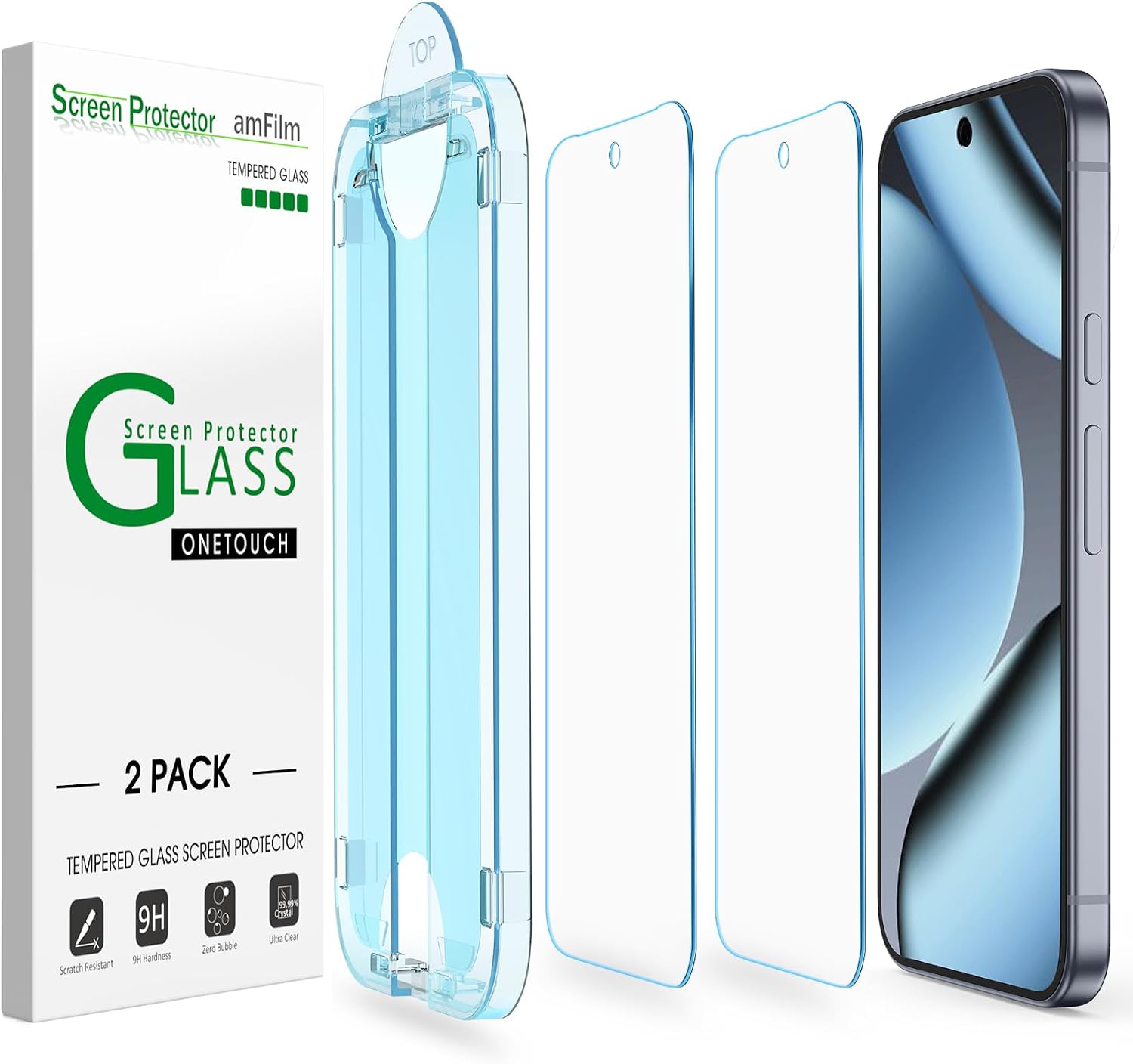 amFilm OneTouch for Google Pixel 10 Pro/Pixel 10 [6.3''] Screen Protector