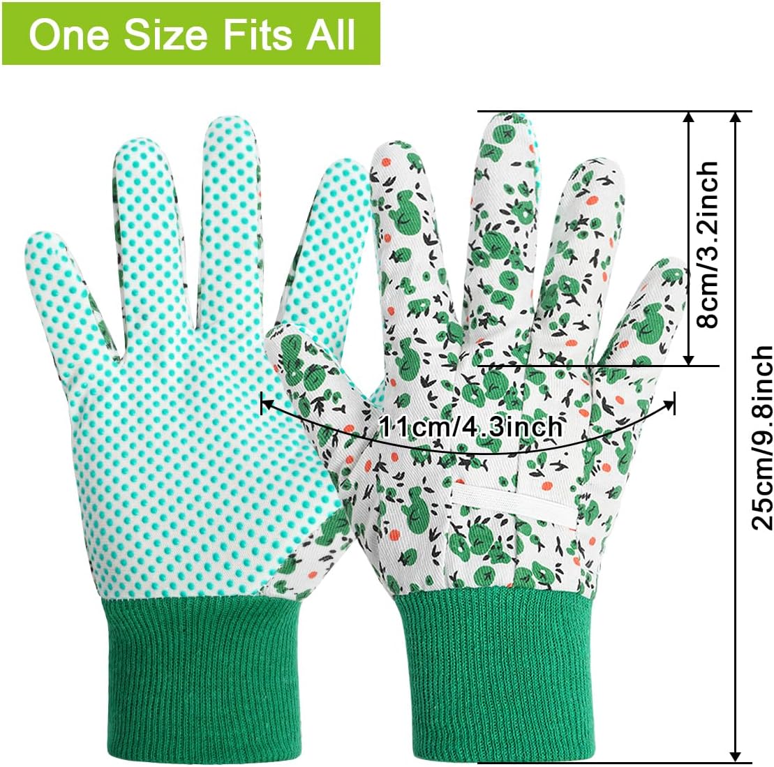 Ainiv Floral Gardening Gloves for Women/Ladies, Non-Slip Garden Work Gloves