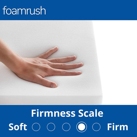FoamRush 3-Inch Bunk RV Mattress Replacement, Foam Mattress & Cover Options, Gel Memory or High Density Foam, Medium Firm or Firm, Pressure Relief Support, Made in USA
