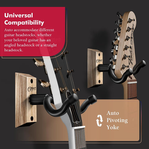 Guitar Wall Hanger 1 Pack U-Shaped Ashwood Mount