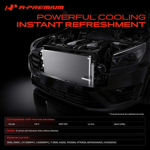 A-Premium Air Conditioning Condenser Compatible with Honda