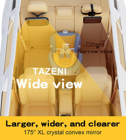 TAZENI Baby Car Mirror for Rear Facing Car Seat, Patented Stable Hook Clip