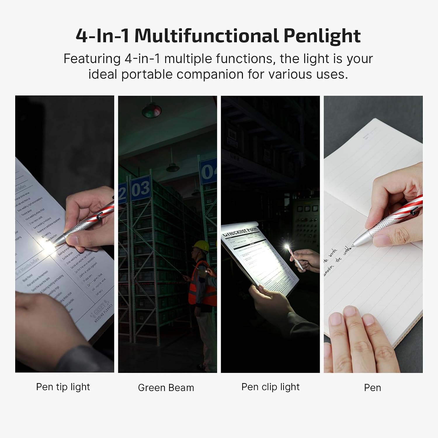 OLIGHT O'Pen 3 Pen Light, USB-C Rechargeable EDC Flashlight, Stars Stripes