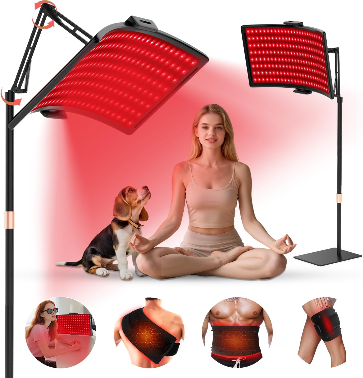 Red Light Therapy for Face and Body, Infrared Red Light Therapy Lamp