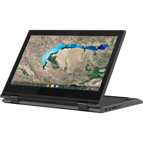 Lenovo Chromebook 300e 2-in-1 Convertible Laptop in Black AMD Processor up to 2.4Ghz 32GB eMMC 4GB DDR4 11.6in IPS Touchscreen BT Dual Webcam HDMI (Renewed)