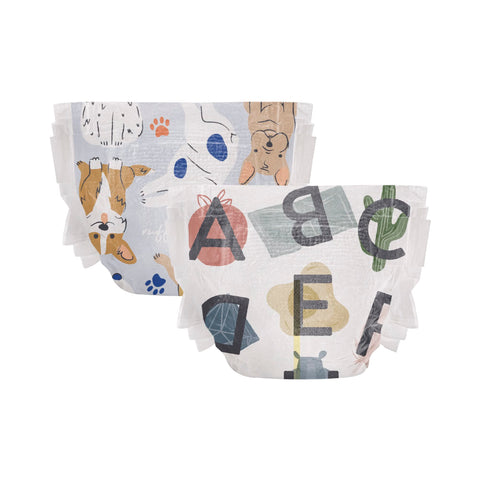 The Honest Company Clean Conscious Diapers | Plant-Based, Sustainable | All The Letters + It's a Pawty | Club Box, Size 6 (35+ lbs), 40 Count
