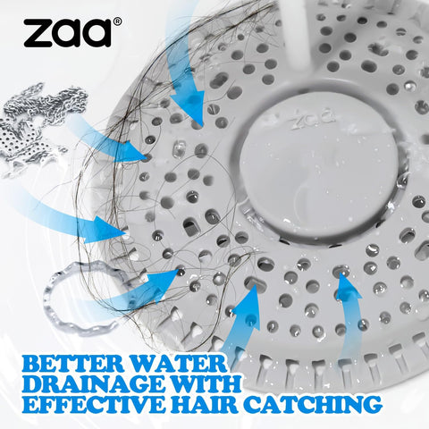 Zaa Shower Drain Hair Catcher Silicone Flat Floor Strainer Protector
