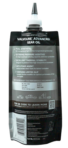 Valvoline Flexfill SAE 75W-90 Full Synthetic Gear Oil 1 QT, Case of 4