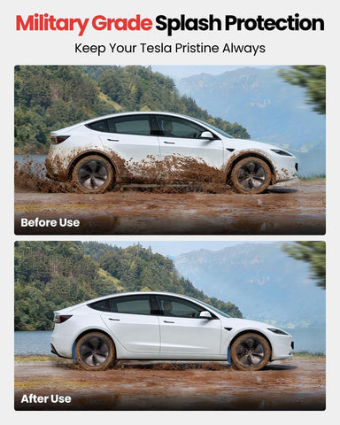 REEVAA Tesla Model 3 2017–2023 Mud Flaps Accessories, Set of 4
