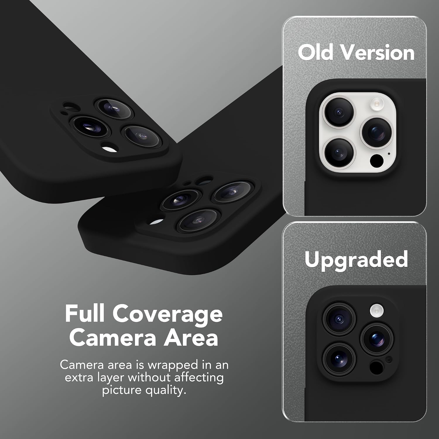 Magnetic for iPhone 15 Pro Max Case Silicone Black