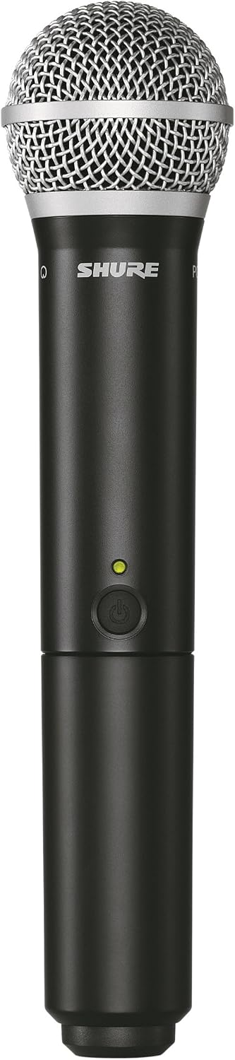 Shure BLX2/PG58 Handheld Wireless Transmitter with PG58 Vocal Mic Capsule - for use with BLX Wireless Microphone Systems (Receiver Sold Separately) | H8 Band