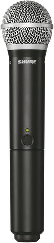 Shure BLX2/PG58 Handheld Wireless Transmitter with PG58 Vocal Mic Capsule - for use with BLX Wireless Microphone Systems (Receiver Sold Separately) | H8 Band