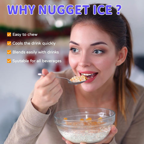 Nugget Ice Maker 80LB/24H Undercounter Ice Machine