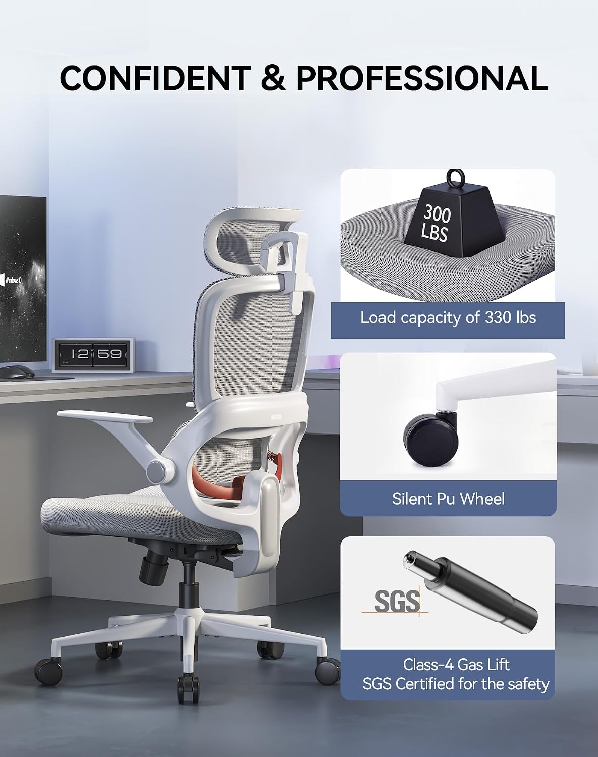 SIHOO B100 SE Ergonomic Office Chair, Desk Chair with Lumbar Support