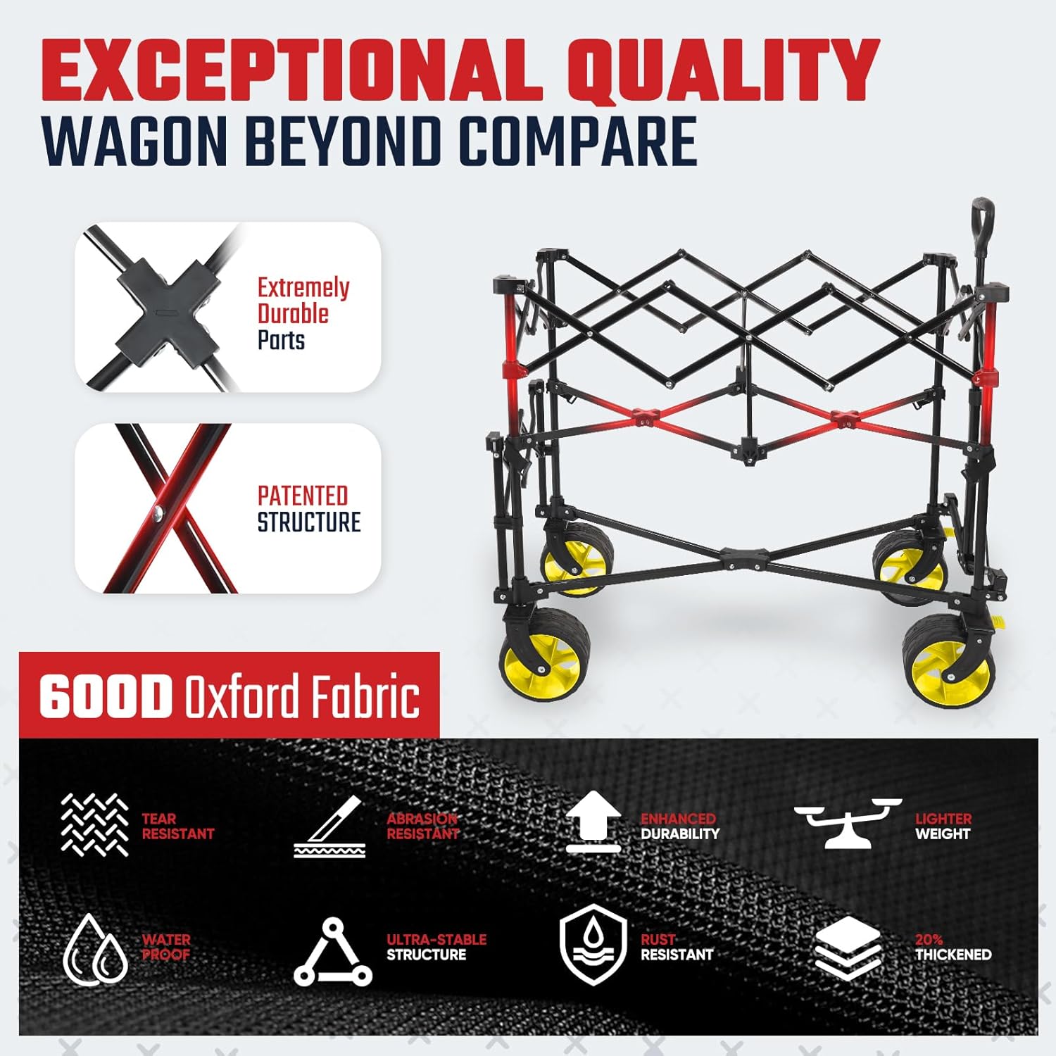 Sekey 400L Double-Decker Wagon, 500 lb Capacity, 50 in Extender