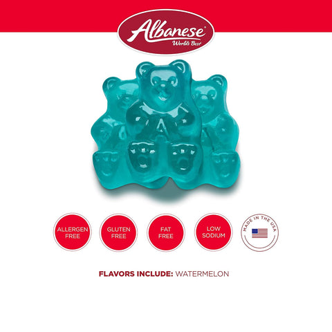 Albanese World's Best Watermelon Gummi Bears | 5lbs of Fruit Bulk Candy