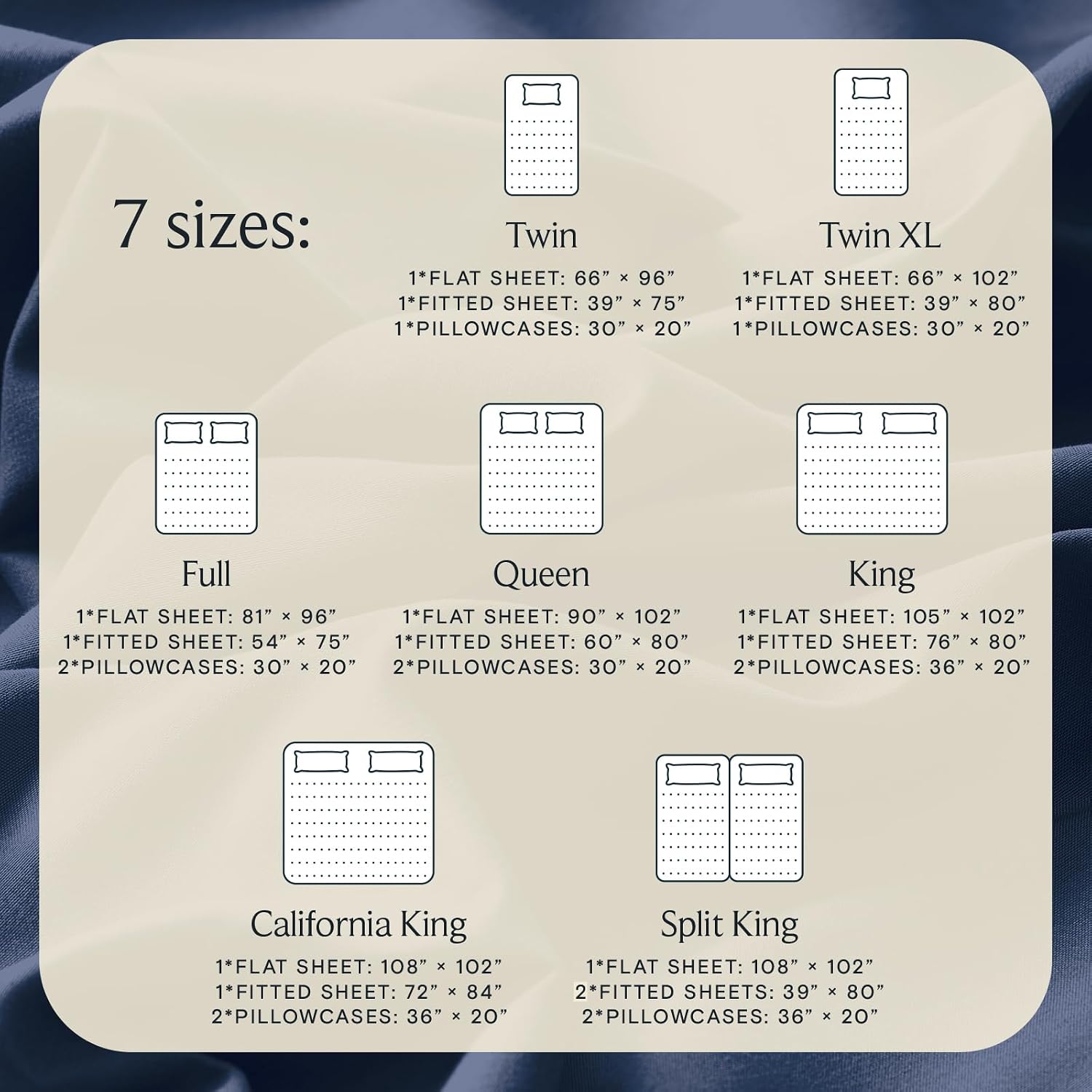 Queen Size Sheet Set, Cooling & Soft Deep Pocket Bed Sheets, 4PC