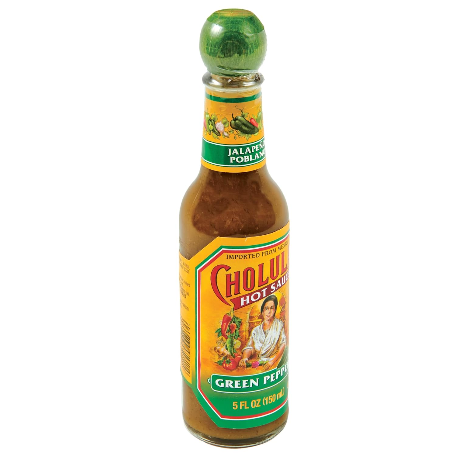 Cholula Green Pepper Hot Sauce, 5 fl oz (Pack of 12)