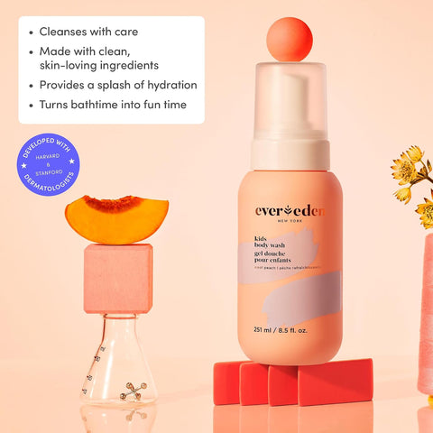 Evereden Multi-Vitamin Kids Body Wash, Dermatologist-Tested, EWG Verified