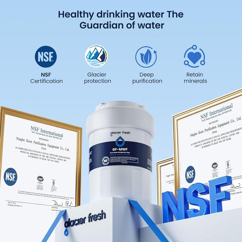 GLACIER FRESH MWF Refrigerator Water Filter Compatible with GE, 1-Pack