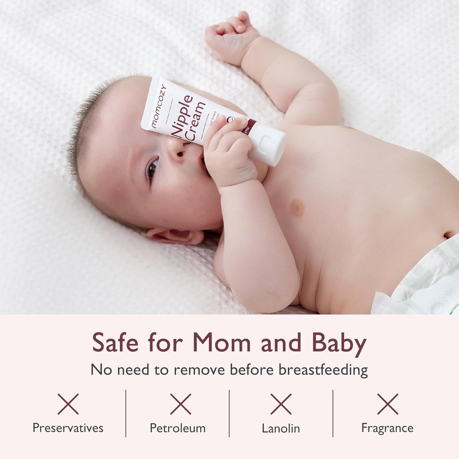 Momcozy Nipple Cream for Breastfeeding, Lanolin-Free, Safe & Soothing Balm