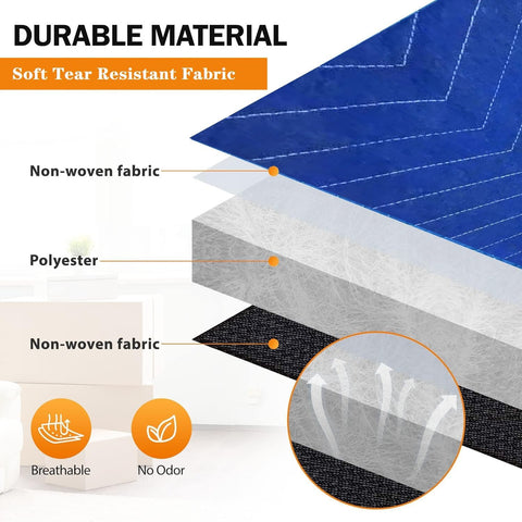 8 Pack Moving Blankets 40x72in Heavy Duty Padded Packing Blankets for Moving Shipping Protecting Furniture Professional Quilted Furniture Blankets for Moving Supplies