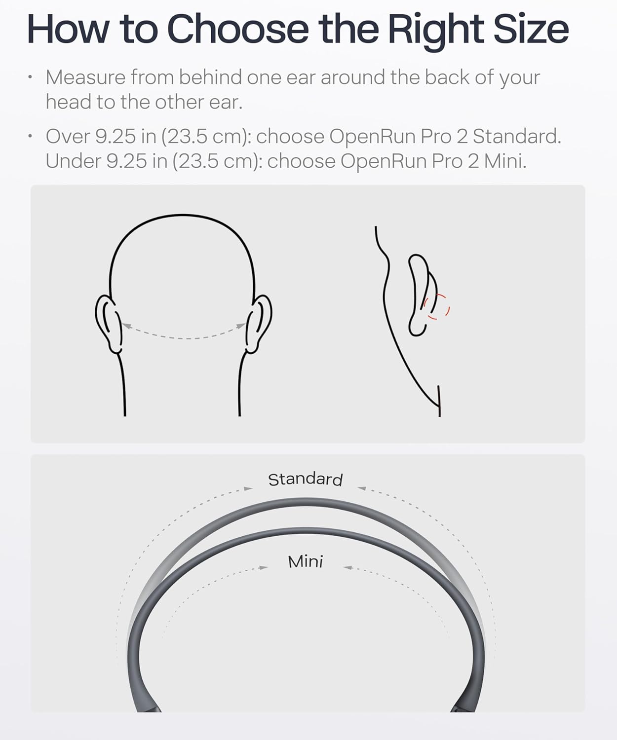 SHOKZ OpenRun Pro 2 Bone Conduction Bluetooth Sport Headphones, Black