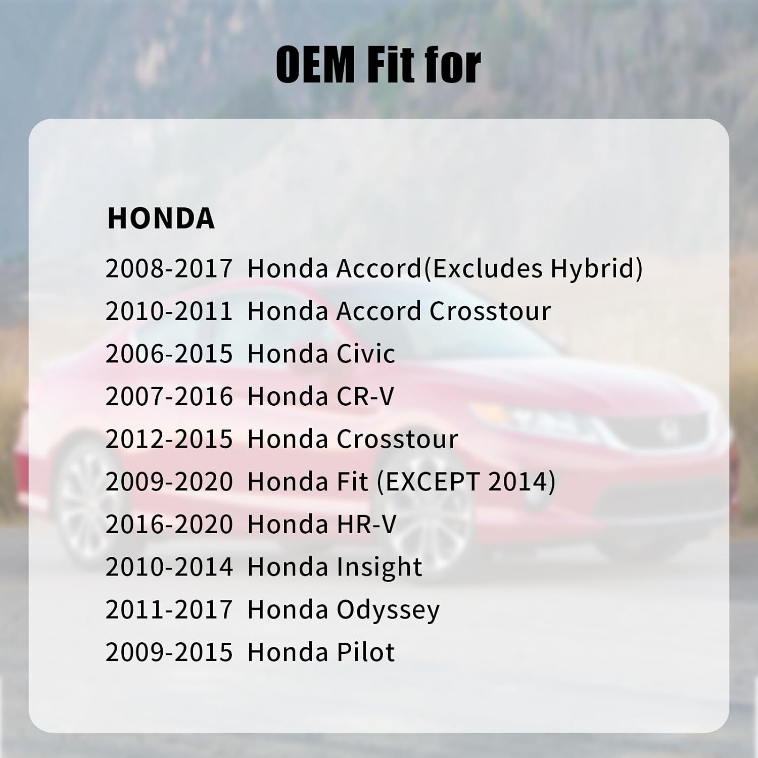 Gas Cap, Fuel Cap for 2006-2020 Honda Acura Accord Civic CRV Pilot Fit MDX