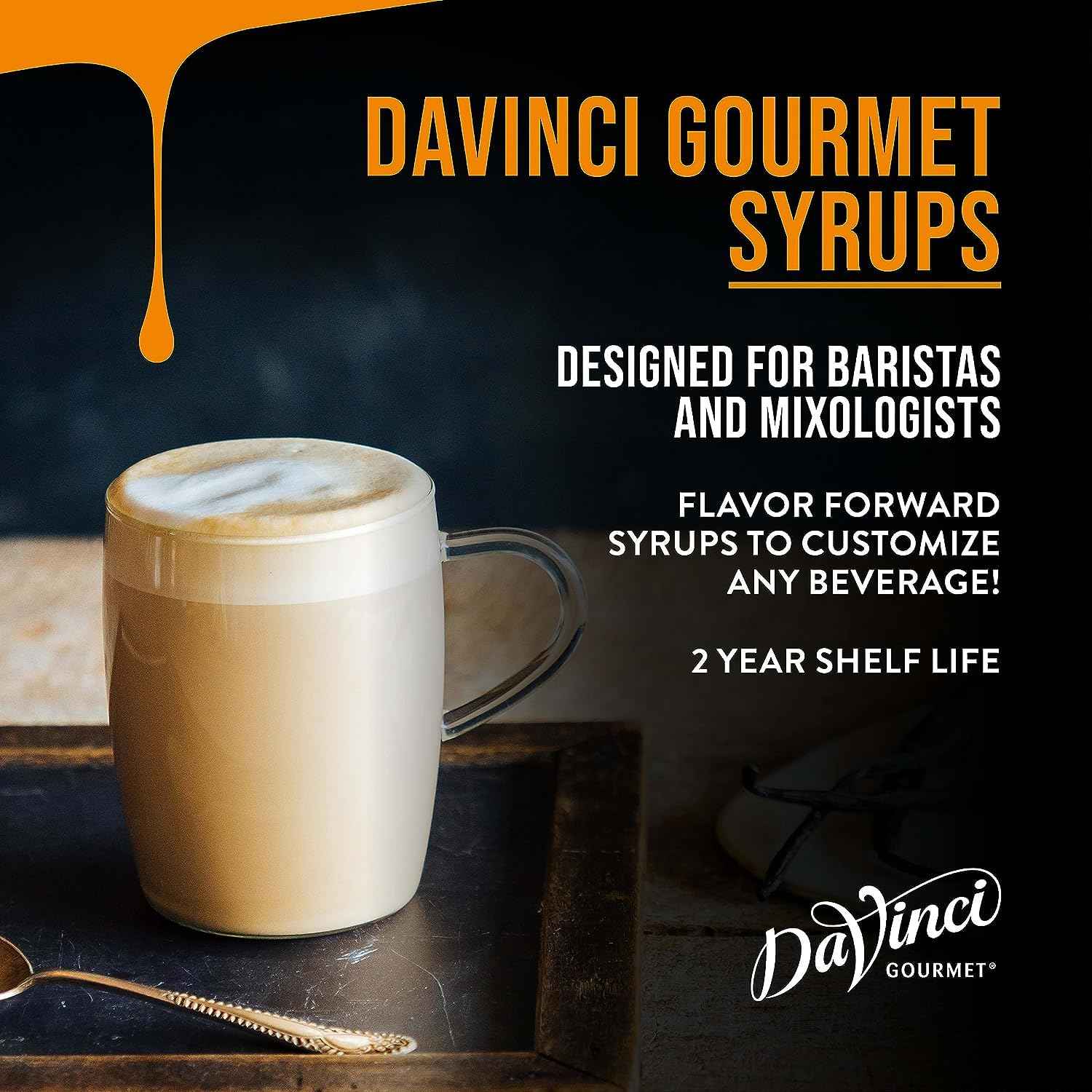 DaVinci Gourmet Classic Caramel Syrup, Kosher, 25.4 Fluid Ounces (Pack of 4)