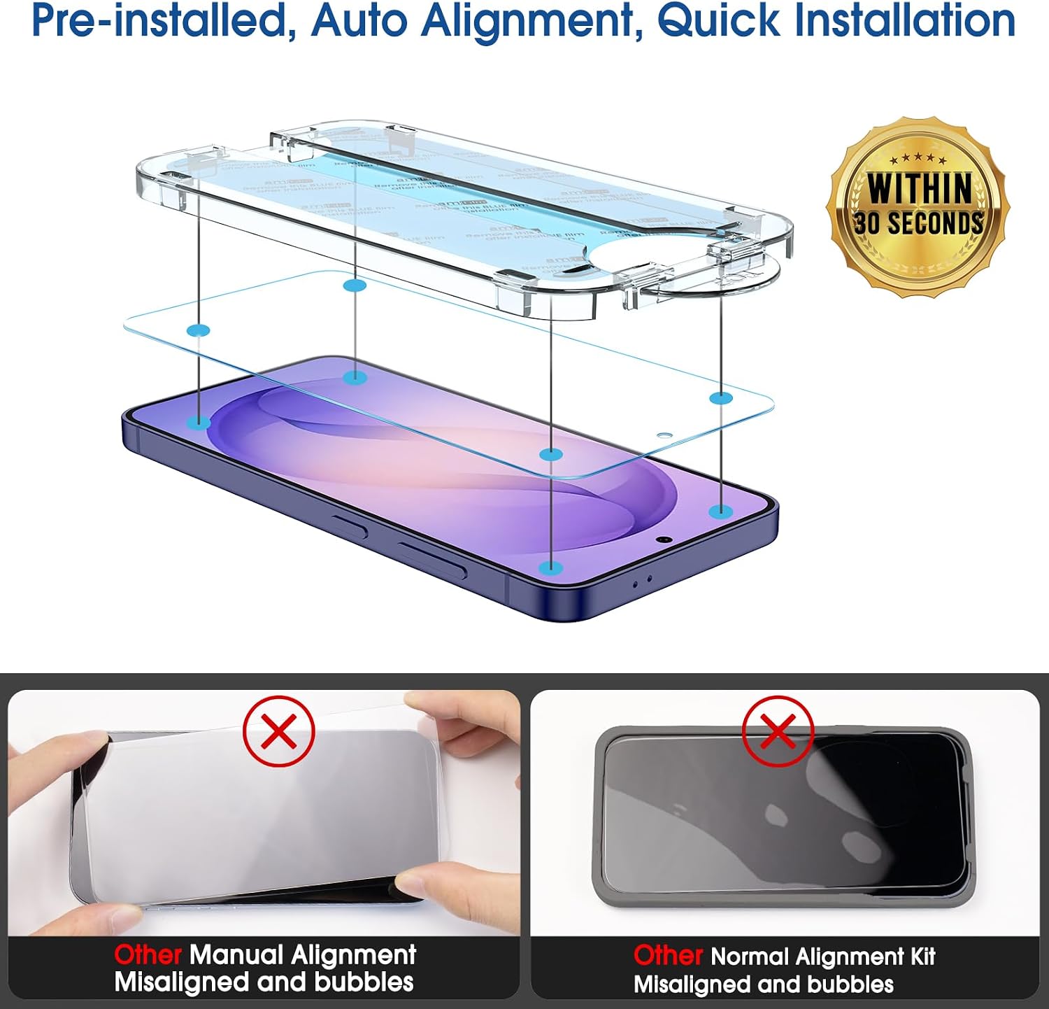 amFilm OneTouch for Samsung Galaxy S26 Ultra Screen Protector TemperedGlass