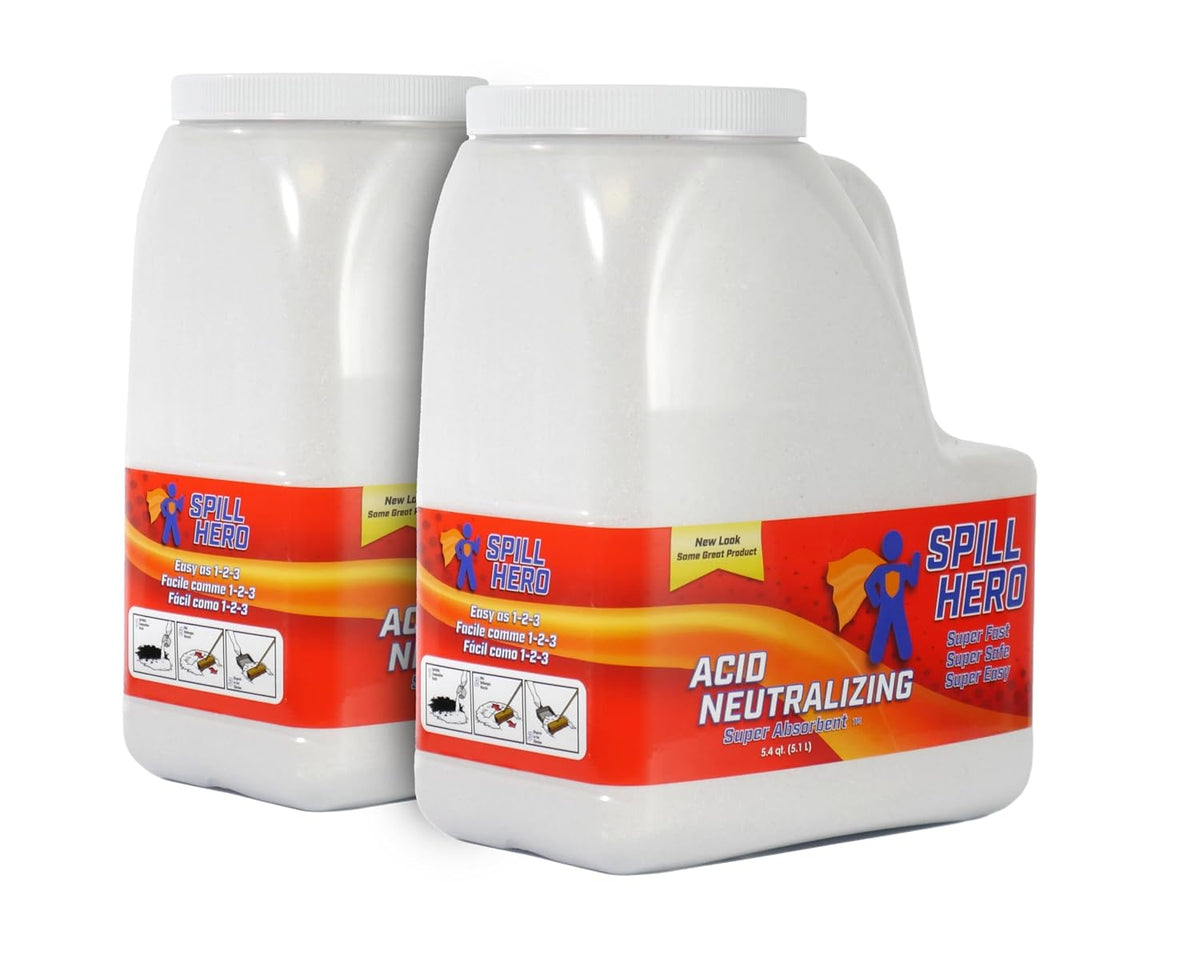 Spill Hero Acid Neutralizing Absorbent Bottle 5.4 qt. (Case of 2)