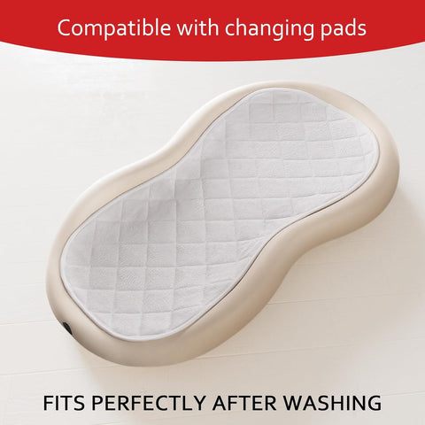 Quilted Thicker Changing Pad Liners White and Grey, 4 Pack
