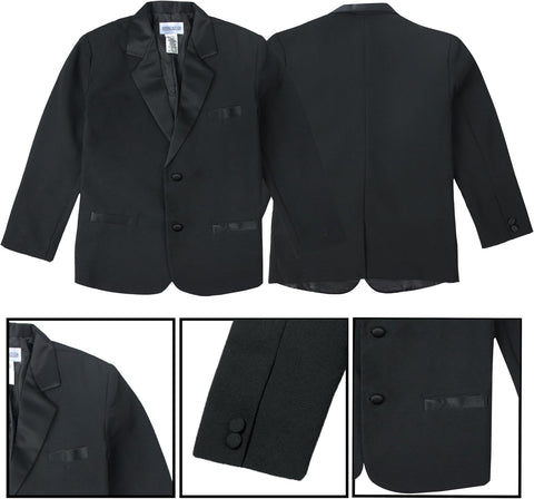 Spring Notion Boys' Classic Fit Tuxedo Suit Set, No Tail
