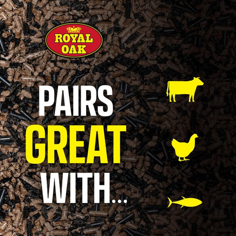 Royal Oak 100% Charcoal & Mesquite Pellets, 30 LB, Bold BBQ, Pellet Grill