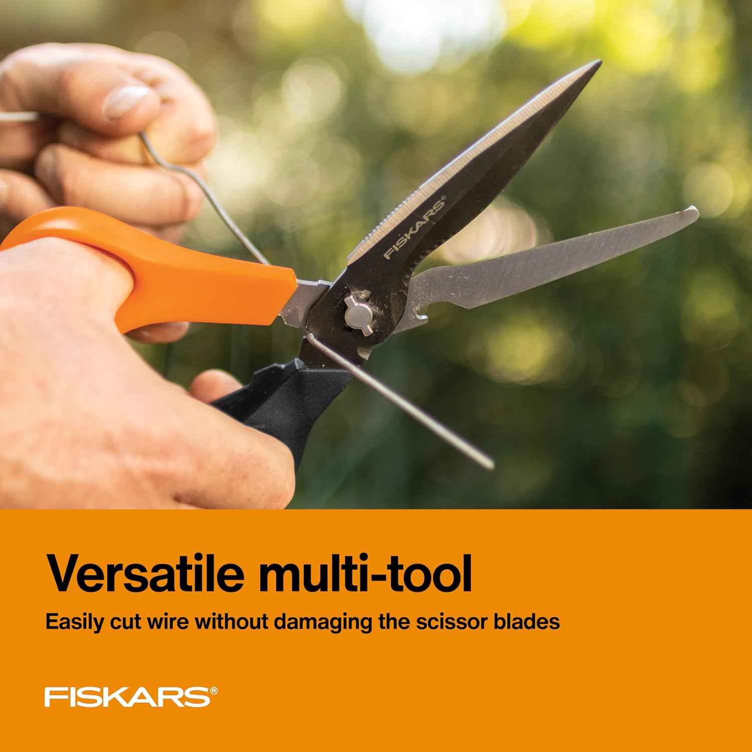 Fiskars 9" 7-in-1 Heavy-Duty Garden Scissors Multi-Tool with Sheath