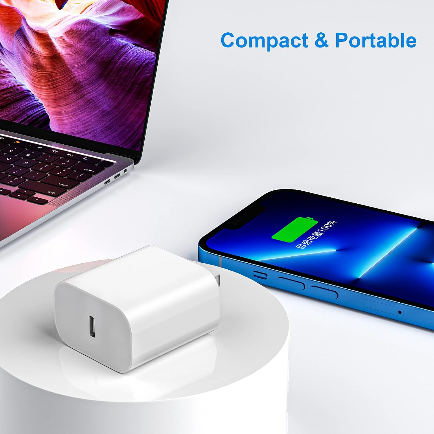 USBC Charger Block for iPhone 17 Charging Plug,MFI Certified Fast USB C Wall Cube 6Pack Power Adapter for iPhone 17/Air/16/16E Pro/Plus/Pro Max/15/14/13/12/11,for iPad Air/Mini USB-C Charge Brick Box
