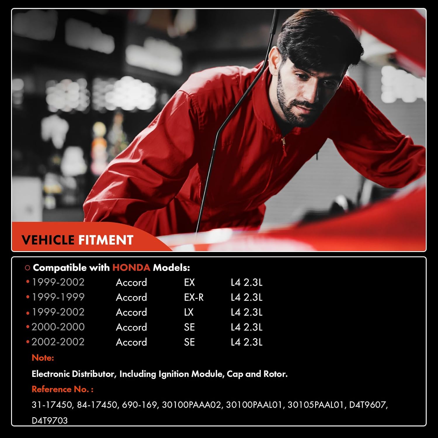 A-Premium Ignition Distributor with Cap and Rotor, 2.3L L4, 4 Blades
