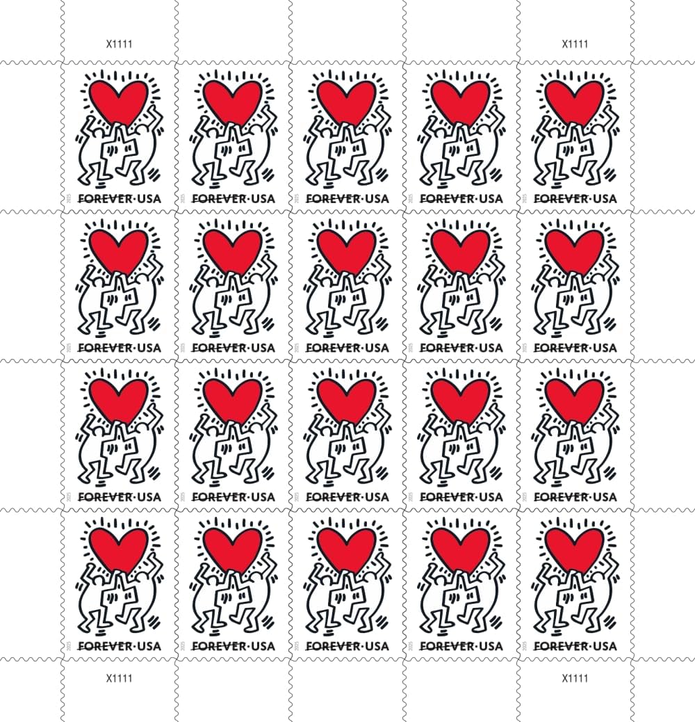 Love 2025 (5 Sheets of 20) Wedding First-Class Mail Forever Postage Stamps