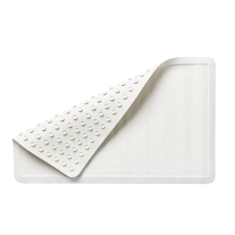 Rubbermaid Commercial Products Safti-Grip Bath Mat, Medium, White, Suction-Backed, Non-Slip for Commercial/Residential Use for Shower Stall/Bathtub/Bathroom