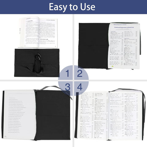 KICNIC Black Book Covers Jumbo, 3 Pack, 9x11 Inch Stretchable Book Sox
