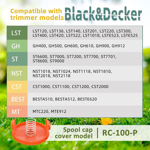 YWTESCH 10 Pack AF-100 Weed Eater String for Black and Decker, 0.065" 240ft