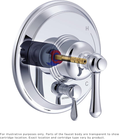 Gerber Plumbing Ceramic Check Valve with Pressure Balance Cartridge