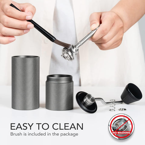 TIMEMORE Chestnut C2 Manual Coffee Grinder Capacity 25g with CNC Stainless Steel Tapered Burr - Internal Adjustable Setting, Double Bearing Positioning, French Press Coffee for Hand Grinder Gift