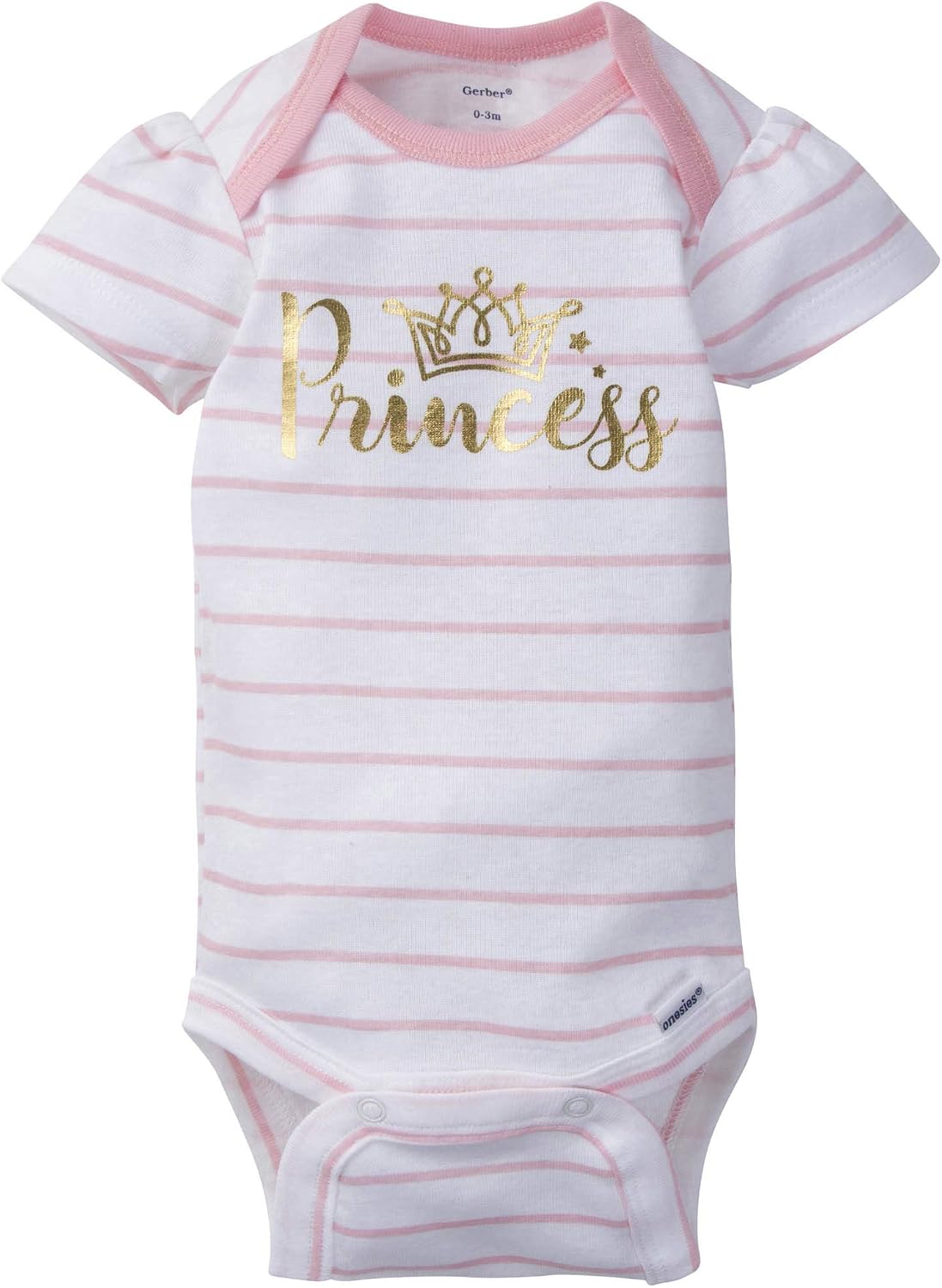 Gerber Baby Girls 5-Pack Short Sleeve Variety Onesies Bodysuits